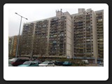 The housing estate in ‘Szigony utca’ is a short walk away from Corvin Quarter’s new developments.